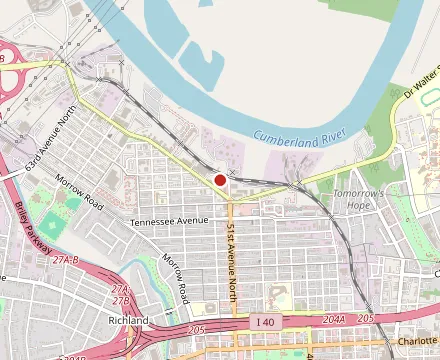 Map showing Pepperfire Hot Chicken