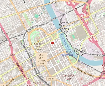 Map showing Skull's Rainbow Room