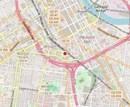 Map showing Arnold's Country Kitchen