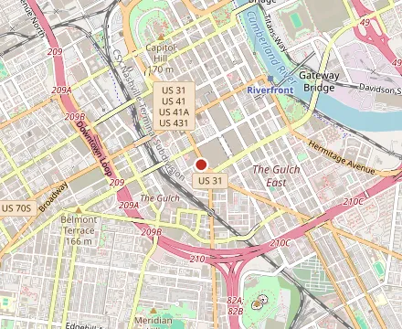 Map showing Oak Steakhouse