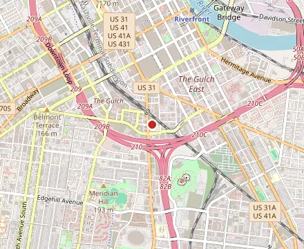 Map showing The Catbird Seat