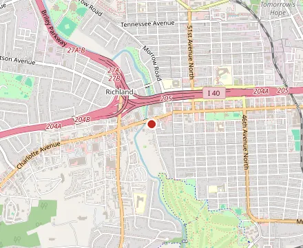 Map showing The Ridge Nashville