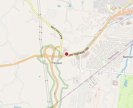 Map showing The Loveless Cafe