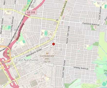 Map showing Five Points Pizza