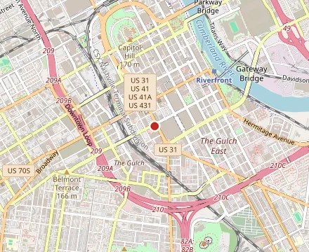 Map showing Bourbon Steak by Michael Mina